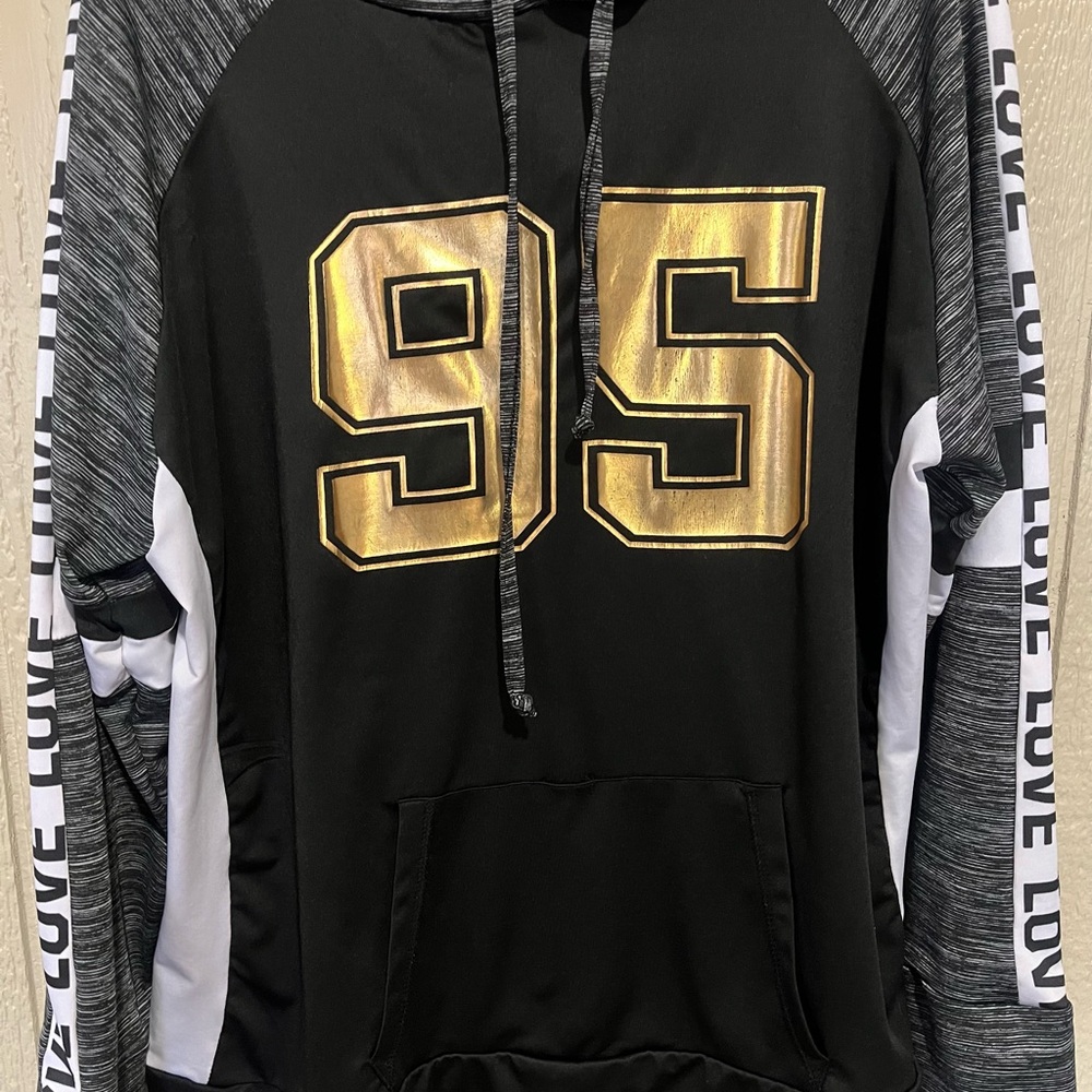Body Instinct Black and Gold Number Hoodie